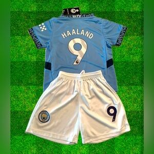 ERLING HAALAND SOCCER JERSEY SET TODDLER & YOUTH SIZES NEW W/ TAGS - SHIPS TODAY
